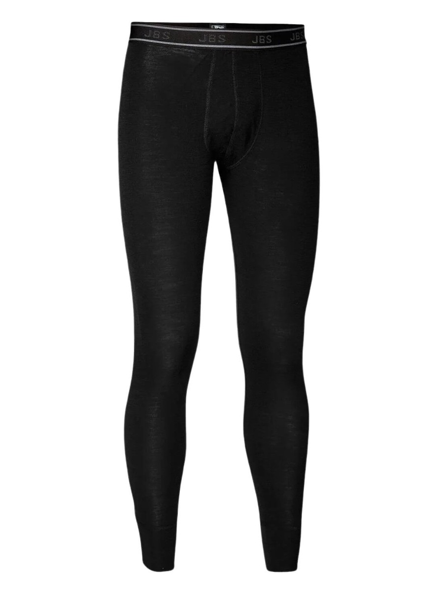 Lange JBS Herre underbukser i 100% merino uld - Sort