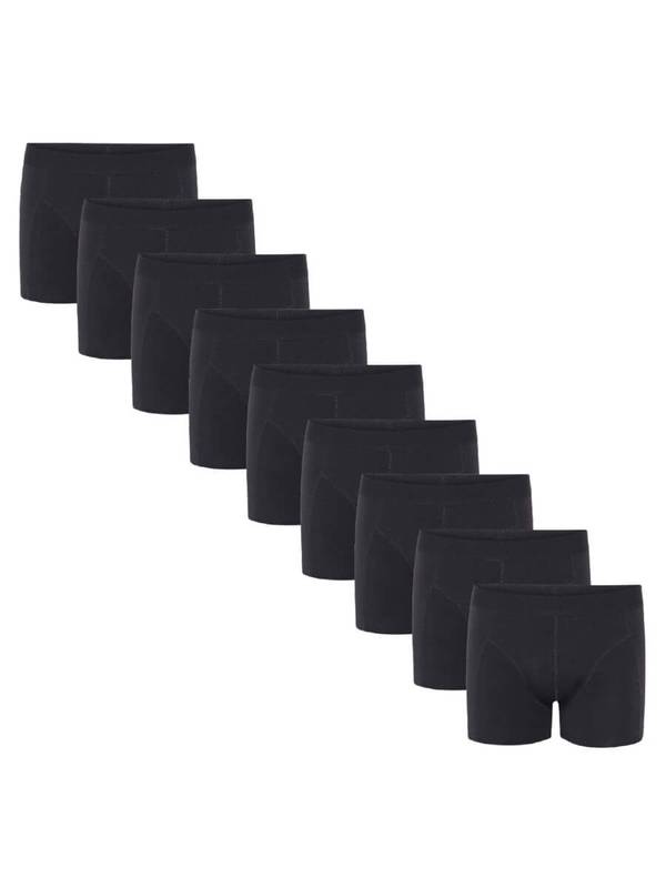 9 par sorte bomuldsboxershorts