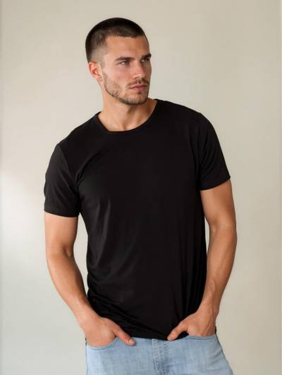 Sort bambus t-shirt