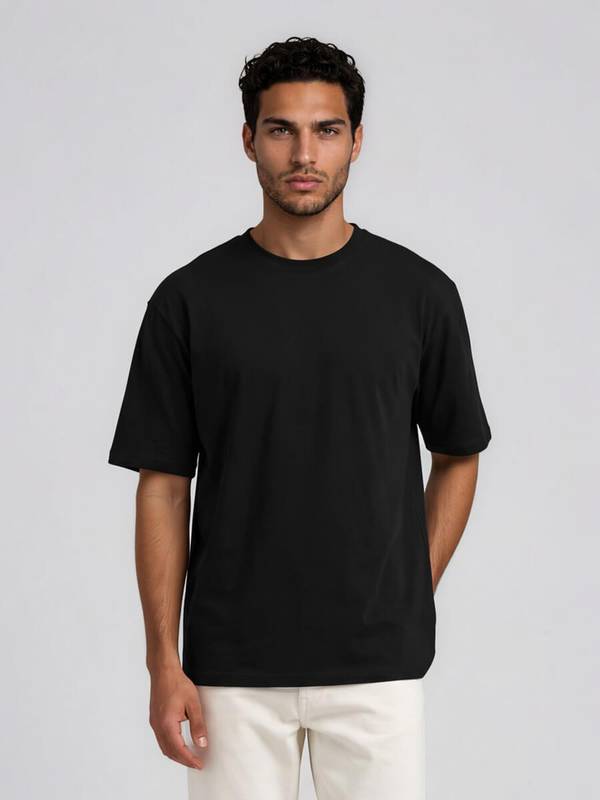 Sort Box Fit Heavy t-shirt 280 GSM