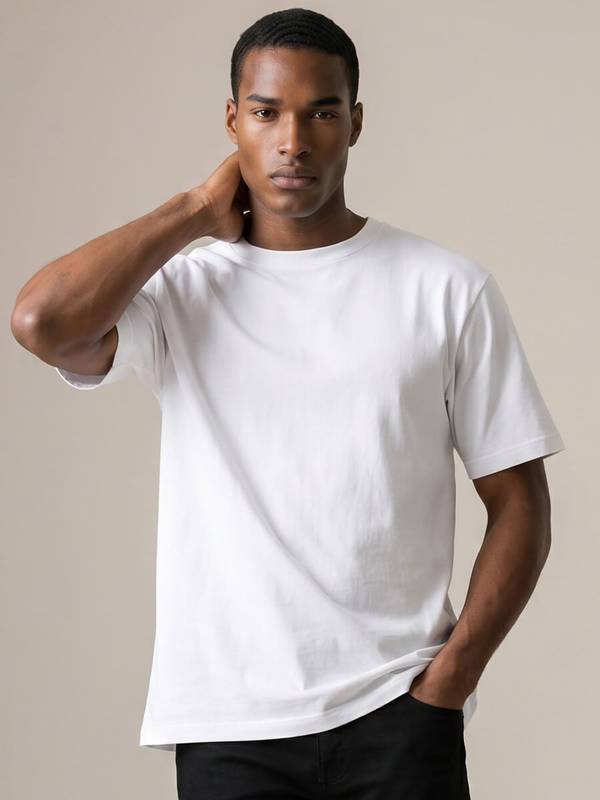 Hvid Box Fit Heavy t-shirt 280 GSM
