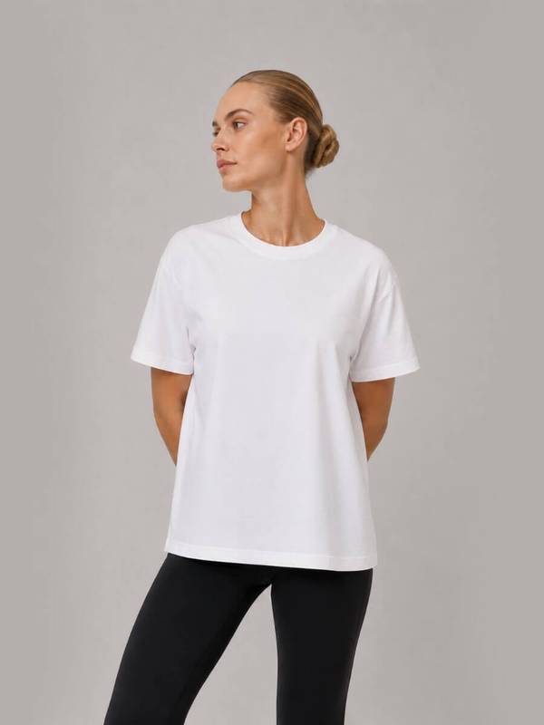 Hvid Box Fit Heavy t-shirt 280 GSM – alternativt billede