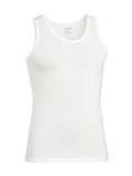 Hvid bambus tanktop til mænd