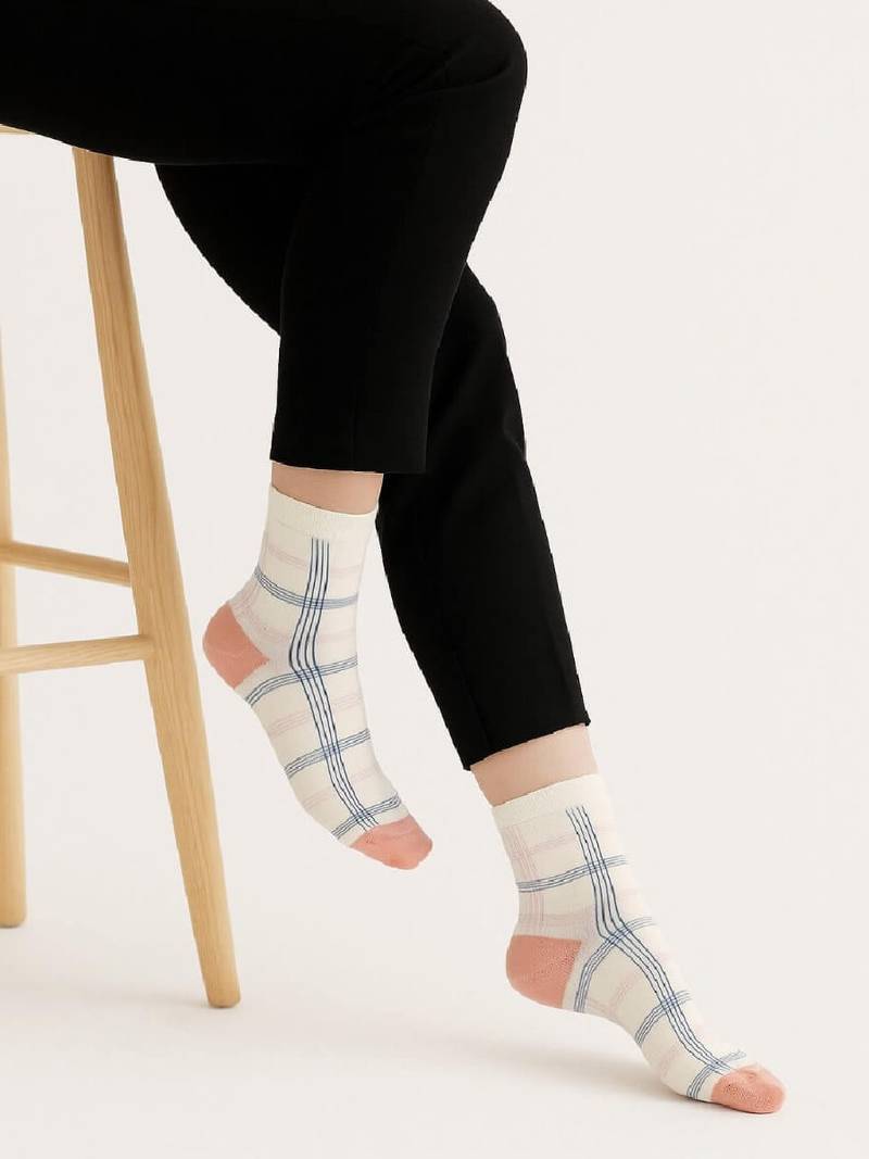 Ankelsok med kort skaft fra Socks CPH - Creme Tern str. 36-39