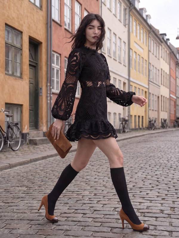 Sorte knæstrømper til damer, Socke CPH (Bambus) – alternativt billede
