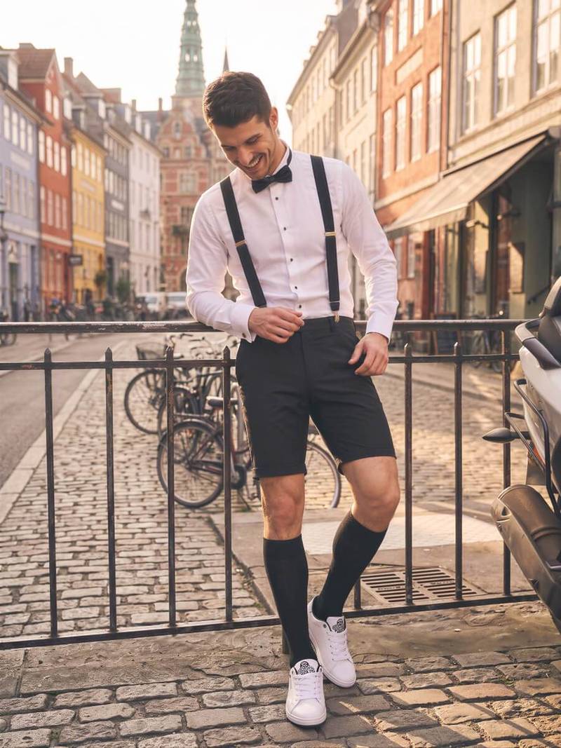 Sorte knæstrømper til mænd, Socke CPH (Bomuld)