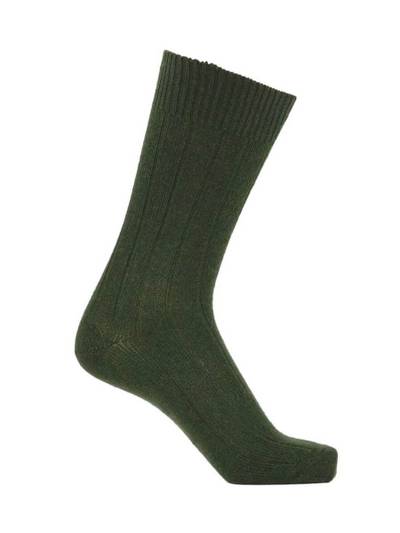 Grønne herre uldsokker med cashmere, str. 40-45