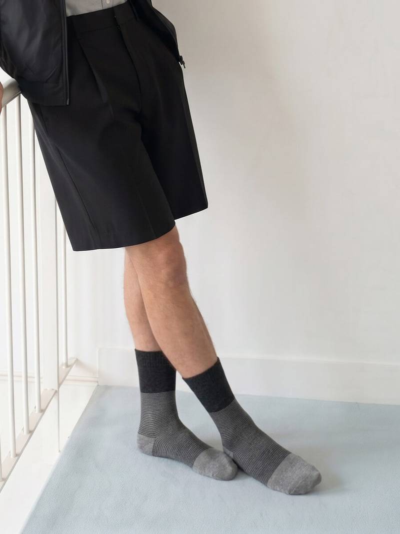 Uldsokker med cashmere - Mørkegrå str. 40-45