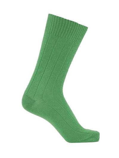 Uldsokker med cashmere - Grøn str. 40-45