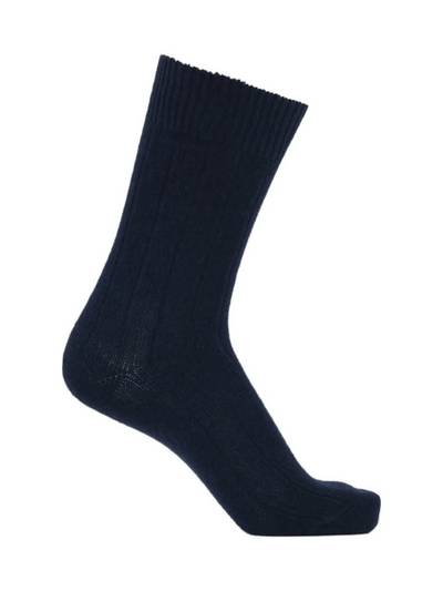 Uldsokker med cashmere - Navy str. 40-45