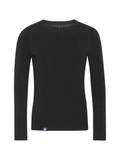 Langærmet t-shirt med merinould, mand, Coastland of Denmark, sort