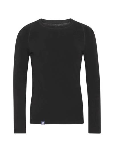 Langærmet t-shirt med merinould, mand, Coastland of Denmark, sort