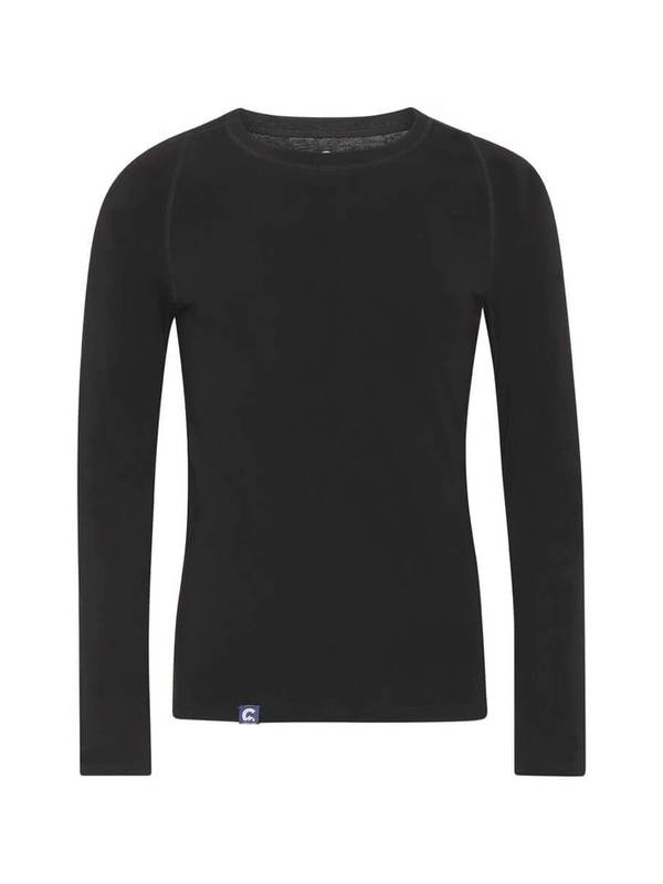 Langærmet t-shirt med merinould, mand, Coastland of Denmark, sort – alternativt billede