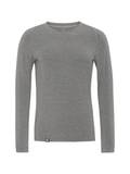 Langærmet t-shirt med merinould, mand, Coastland of Denmark, grå