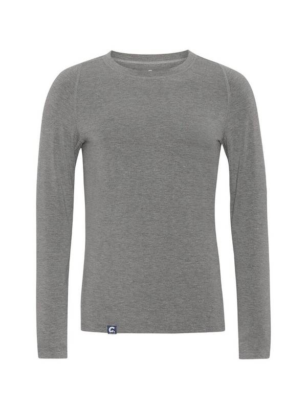 Langærmet t-shirt med merinould, mand, Coastland of Denmark, grå – alternativt billede