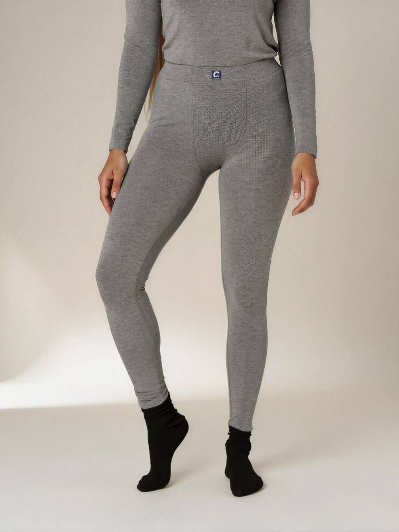 Coastland of Denmark dame leggings med merinould, grå