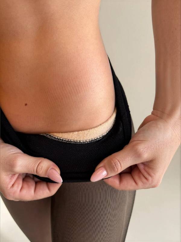 Fleece strømpebukser med termo & shapewear, 280 denier – alternativt billede
