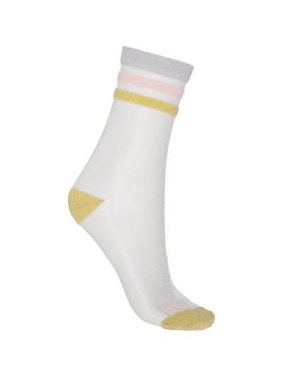 Socks CPH glimmer damestrømper transparent Gul