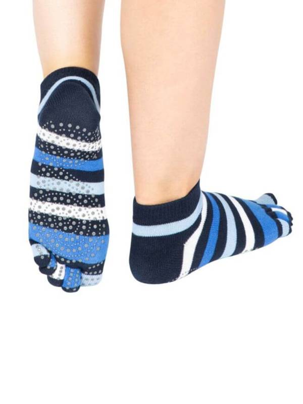 Blå stribet TOETOE Yoga & Pilates Anti-Slip Sole Trainer – alternativt billede