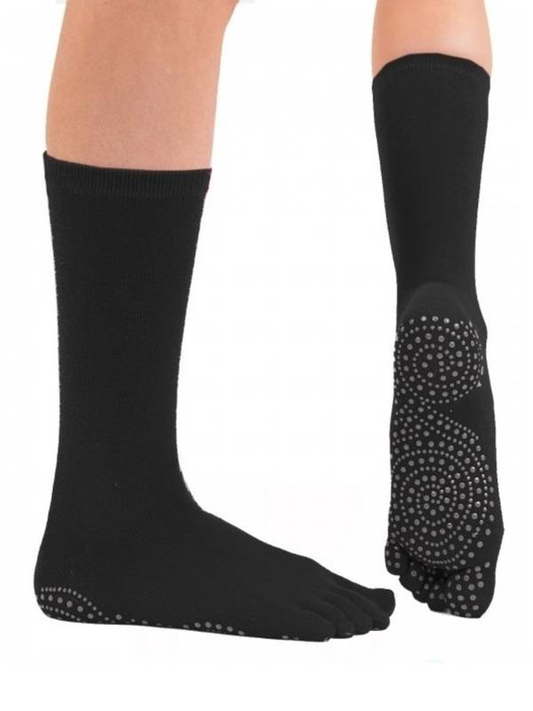 Sorte TOETOE yoga & pilates mid-calf anti-slip sokker