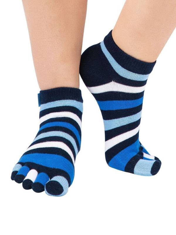 Stripy Denim Ankel Tåsokker TOETOE Essential (Korte Sokker)