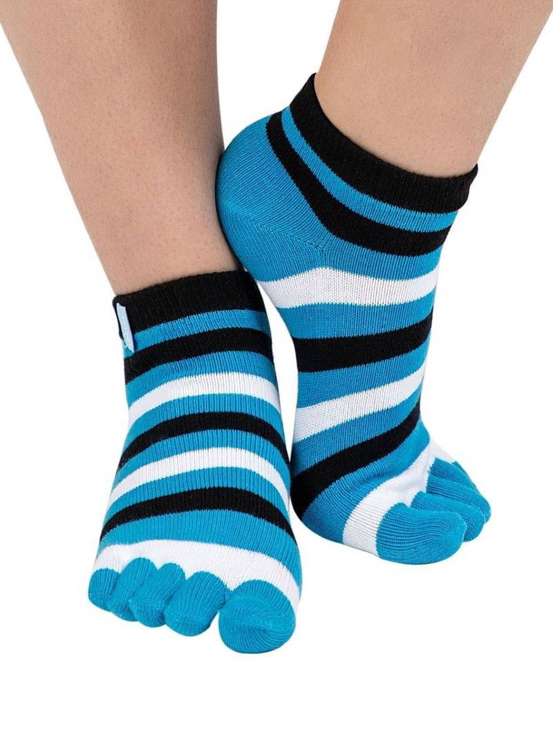 Stripy Turkis Ankel Tåsokker TOETOE Essential (Korte Sokker)