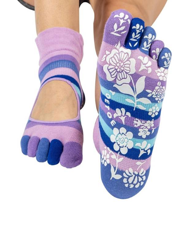 Pink TOETOE Yoga & Pilates Anti-Slip Tåstrømper Serene