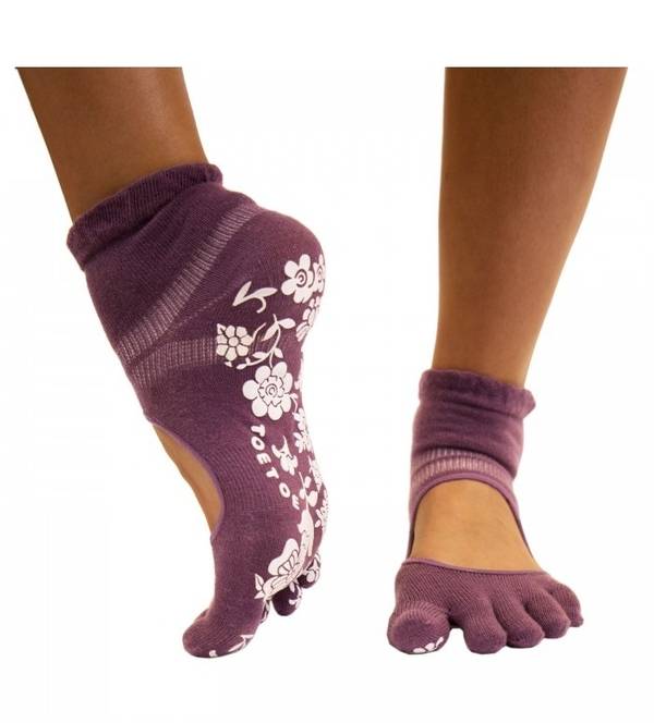 Lilla TOETOE yoga & pilates anti-slip tåstrømper Serene – alternativt billede