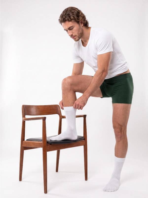 Hvide Mid-Calf tåsokker fra Socks CPH, str. 35-46 – alternativt billede
