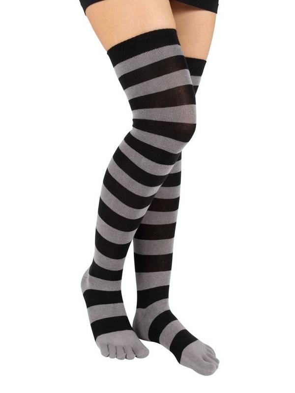 Sorte/Grå over Knee tåstrømper TOETOE Essential - One-size – alternativt billede
