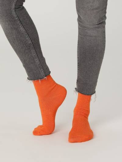 Orange bambus damestrømper fra Socks CPH, str. 36-40