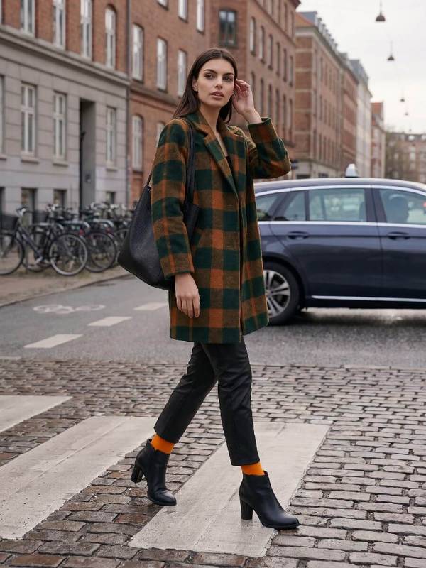 Orange bambus damestrømper fra Socks CPH, str. 36-40