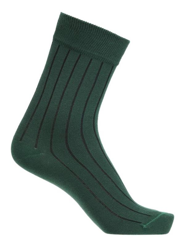 Grønne klassiske bomuldsstrømper med rib fra Socks CPH – alternativt billede